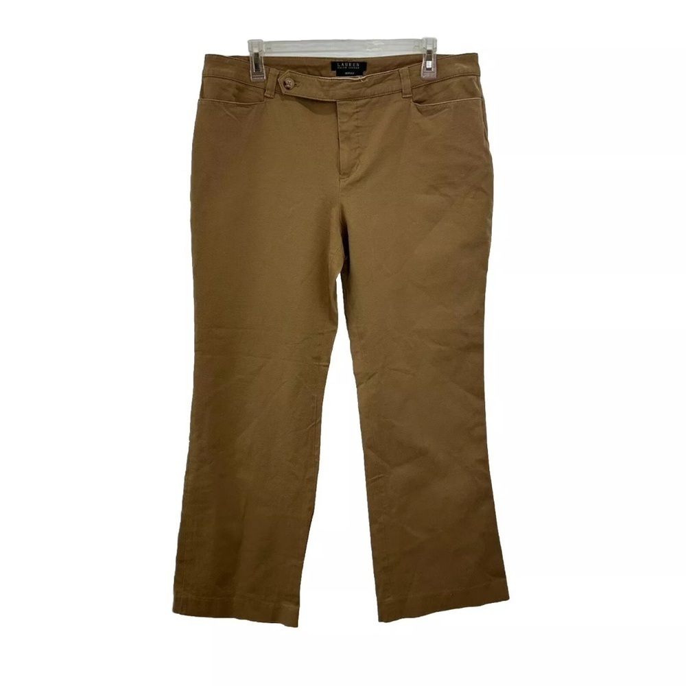 Lauren Ralph Lauren Adelle Pants Women’s 14 Tan  Stretchy